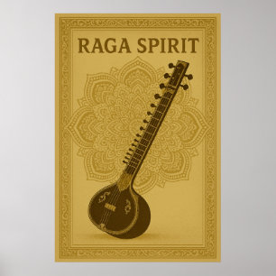 Poster 44, Raga Spirit, Vintage Art