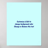 Poster 8" X 10" Blank add your image and text