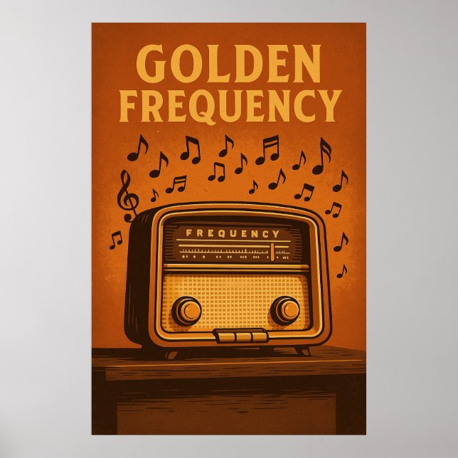 Poster 9, Golden Frequency, Vintage (Front)