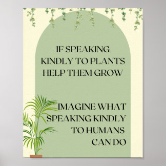 Poster A4 Speak Kindly to Plants