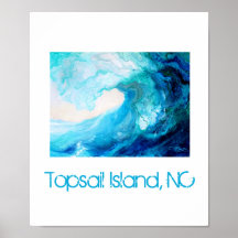 Poster, Abstract Blue Wave
