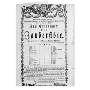 Poster advertisement of `The Magic Flute'