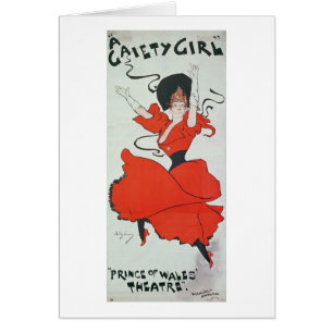 Poster advertising 'A Gaiety Girl' at the Prince o