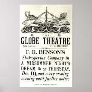 Poster advertising 'A Midsummer Night's Dream'