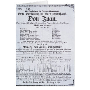 Poster advertising a performance of 'Don Juan'