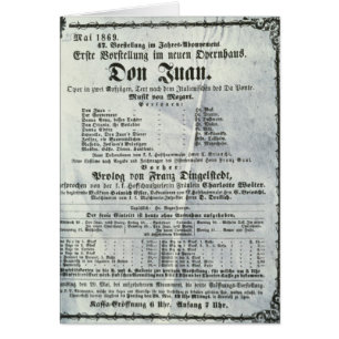 Poster advertising a performance of 'Don Juan'