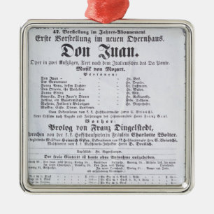 Poster advertising a performance of 'Don Juan' Metal Tree Decoration