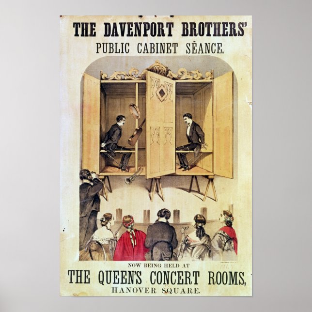 Poster advertising a psychic performance (Front)