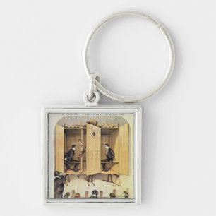 Poster advertising a psychic performance key ring