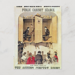 Poster advertising a psychic performance postcard