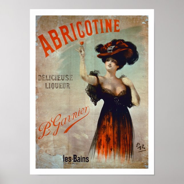 Poster advertising 'Abricotine', made by P. Garnie (Front)