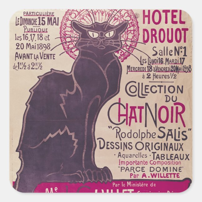 Poster advertising an exhibition square sticker (Front)