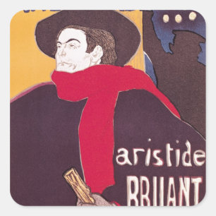 Poster advertising Aristide Bruant Square Sticker