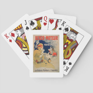 Poster advertising 'Benzo-Moteur' Motor Oil Especi Playing Cards