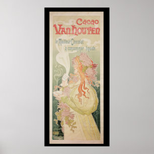 Poster advertising Cacao Van Houten Belgium