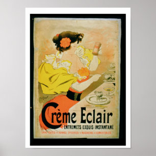Poster advertising 'Creme Eclair Instant Dessert'