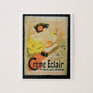 Poster advertising 'Creme Eclair Instant Dessert' Jigsaw Puzzle