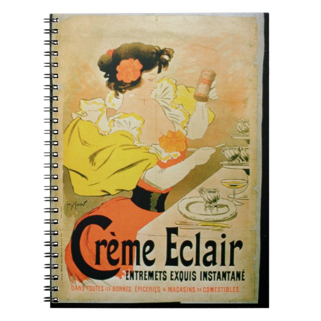 Poster advertising 'Creme Eclair Instant Dessert' Notebook (Front)