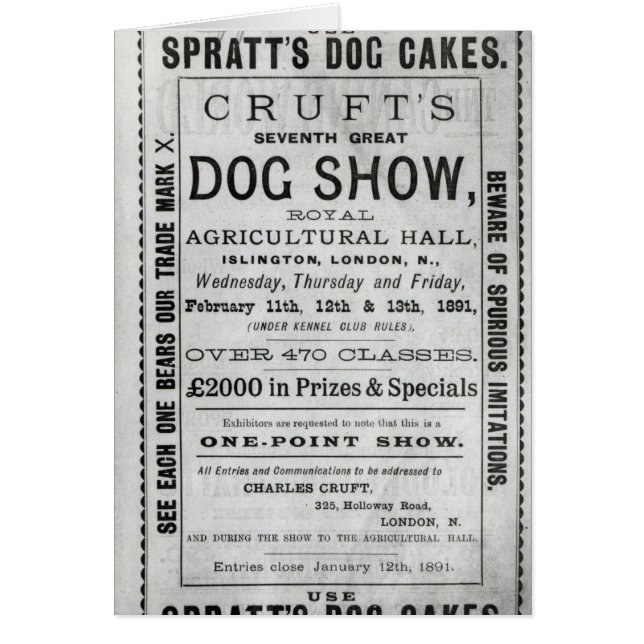 Poster advertising Cruft's Dog Show (Front)