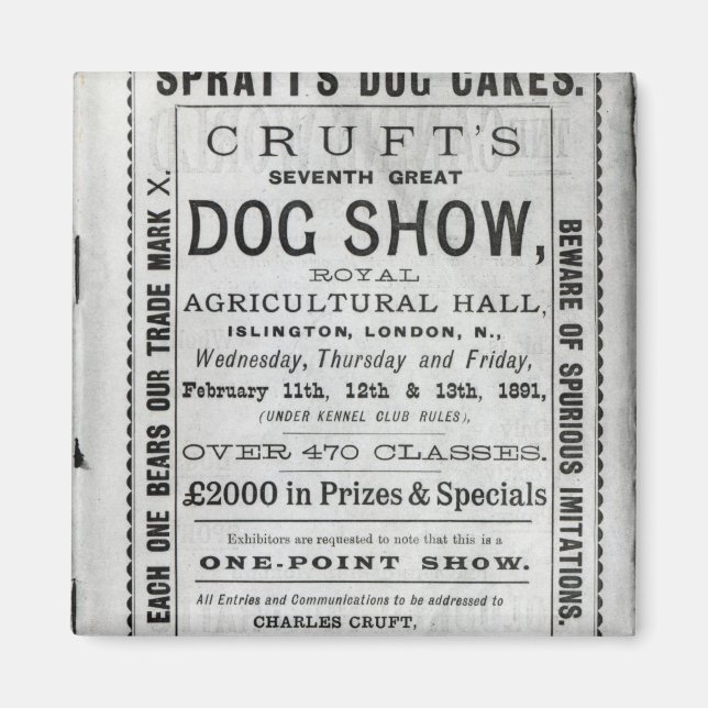Poster advertising Cruft's Dog Show Magnet (Front)