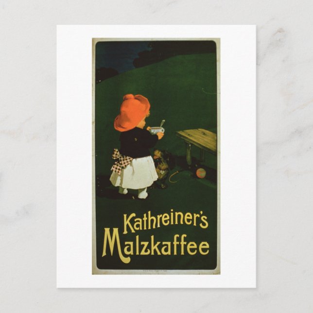 Poster advertising for 'Kathreiner's Malt Coffee' Postcard (Front)