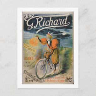 Poster advertising 'G. Richard Cycles', Paris (col Postcard