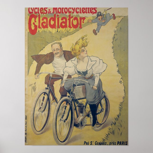 Poster advertising Gladiator bicycles (Front)