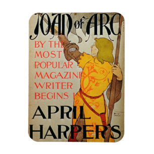 Poster advertising 'Joan of Arc' in April Harper's Magnet