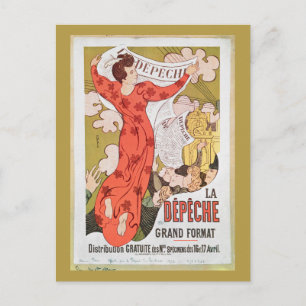 Poster advertising 'La Depeche de Toulouse' Postcard