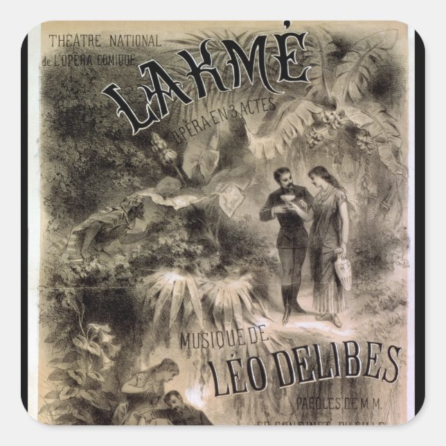 Poster advertising 'Lakme' Square Sticker (Front)