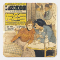 Poster advertising L'Assommoir by M.M.W.