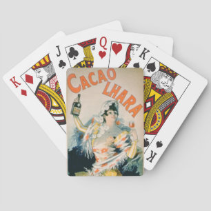 Poster advertising 'Lhara Creme de Cacao', Digon ( Playing Cards