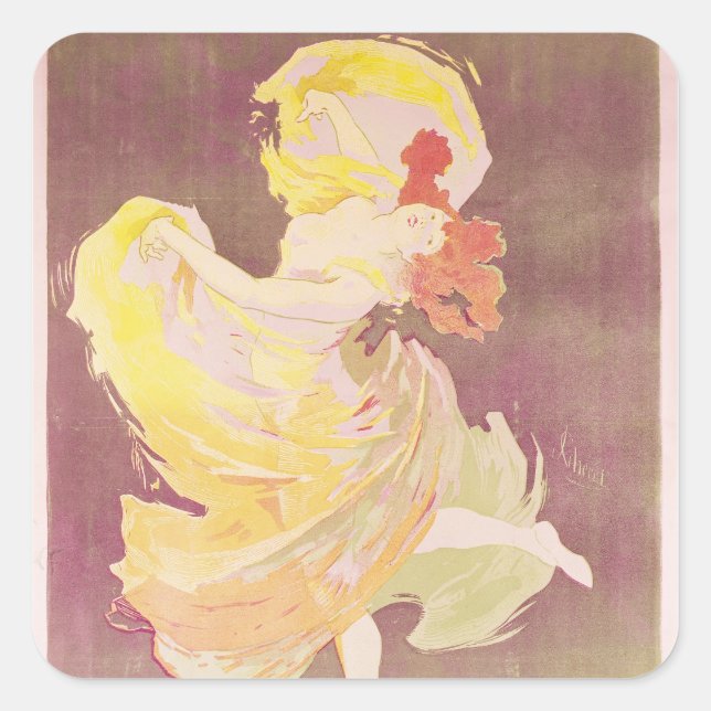 Poster advertising Loie Fuller Square Sticker (Front)
