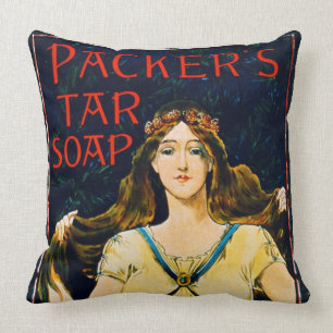 Poster advertising 'Packer's Tar Soap' (colour lit Cushion