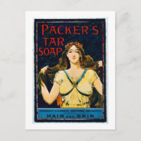 Poster advertising 'Packer's Tar Soap' (colour lit