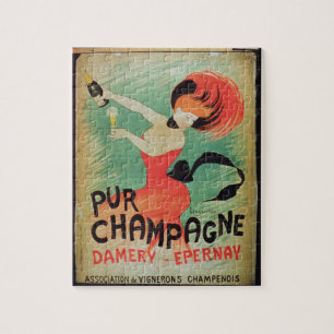 Poster advertising 'Pur Champagne', from Damery, E Jigsaw Puzzle