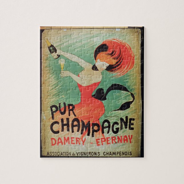 Poster advertising 'Pur Champagne', from Damery, E Jigsaw Puzzle (Vertical)