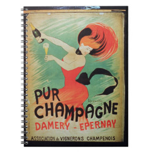 Poster advertising 'Pur Champagne', from Damery, E Notebook