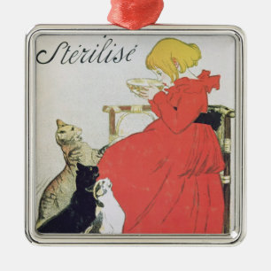 Poster advertising Pure Sterilised Milk Metal Ornament
