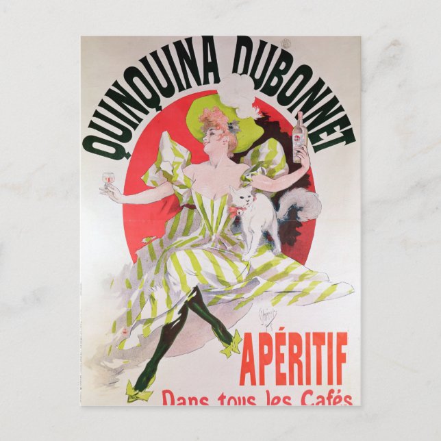 Poster advertising Quinquina Dubonnet' Postcard (Front)