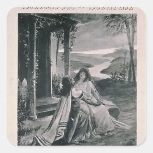 Poster advertising 'Samson and Dalila' Square Sticker