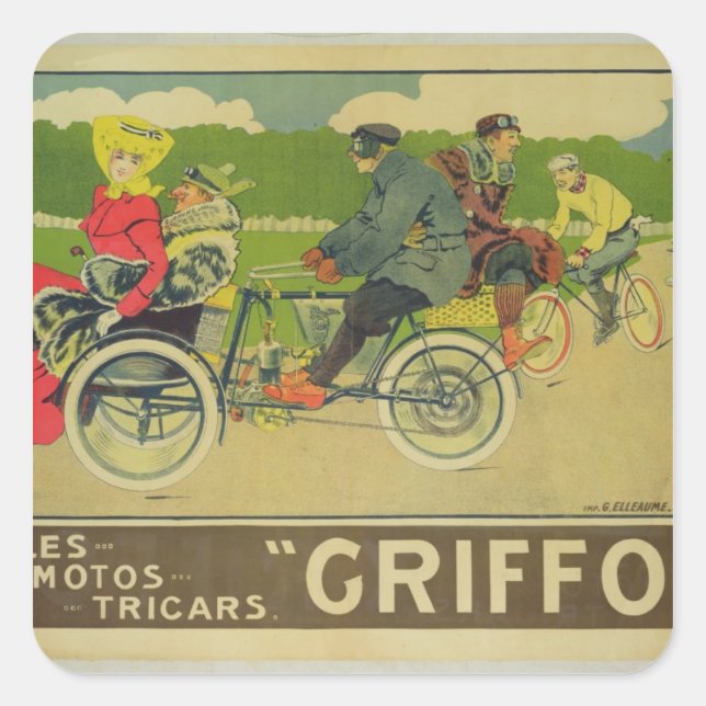 Poster advertising square sticker (Front)