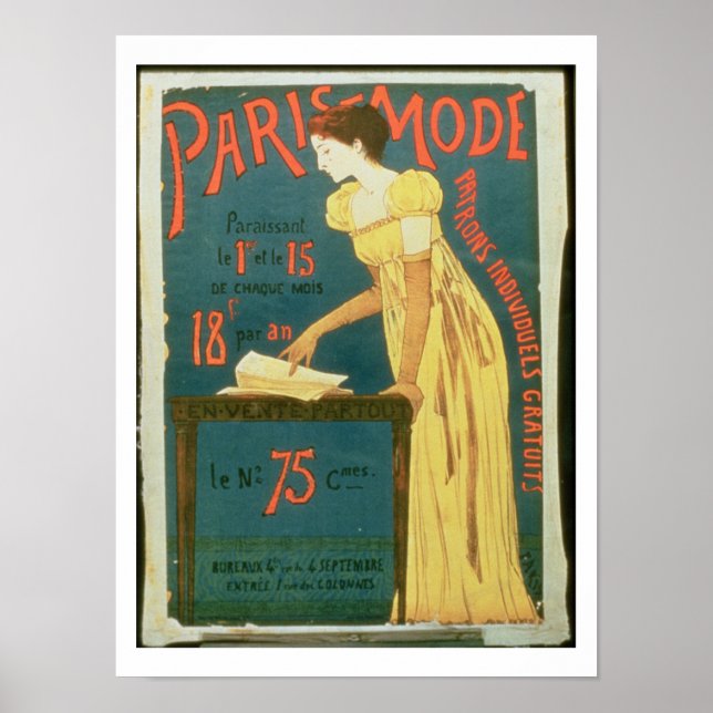 Poster advertising subscriptions to 'Paris Mode' M (Front)
