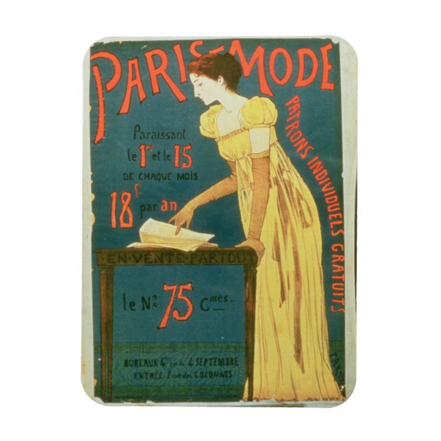 Poster advertising subscriptions to 'Paris Mode' M Magnet (Vertical)