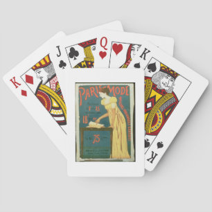 Poster advertising subscriptions to 'Paris Mode' M Playing Cards