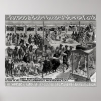 Poster advertising, 'The Barnum and Bailey