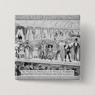 Poster advertising, 'The Barnum and Bailey 15 Cm Square Badge