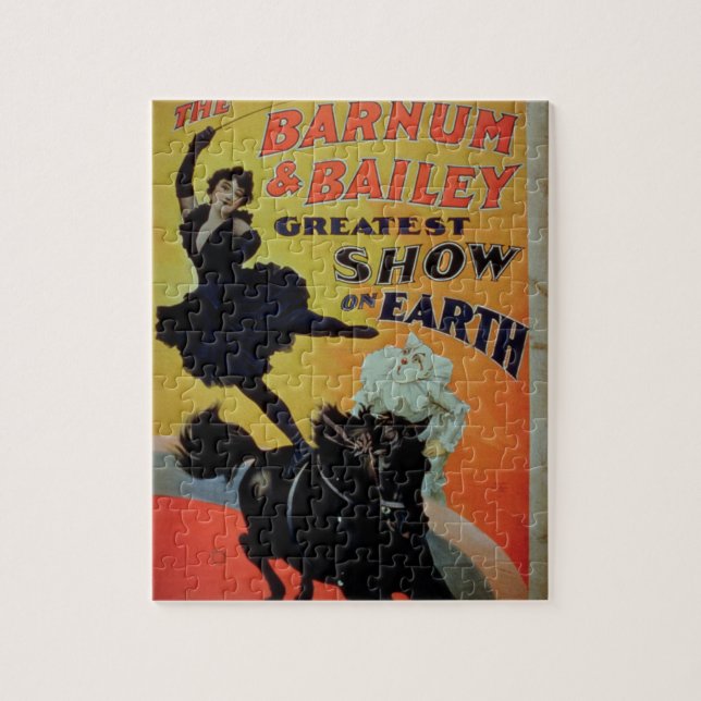 Poster advertising 'the Barnum and Bailey Greatest Jigsaw Puzzle (Vertical)