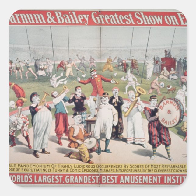 Poster advertising the Barnum Square Sticker (Front)