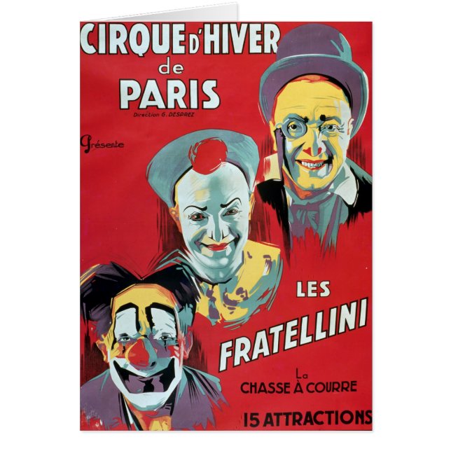 Poster advertising the 'Cirque d'Hiver de Paris' (Front)